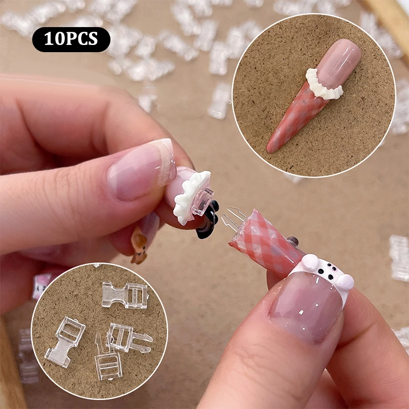 [L&P] 10 قطعة أداة فنية للأظافر بدون أثر مشبك صغير لفن الأظافر مشبك غير مرئي لتقوم بها بنفسك ملحقات الأظافر