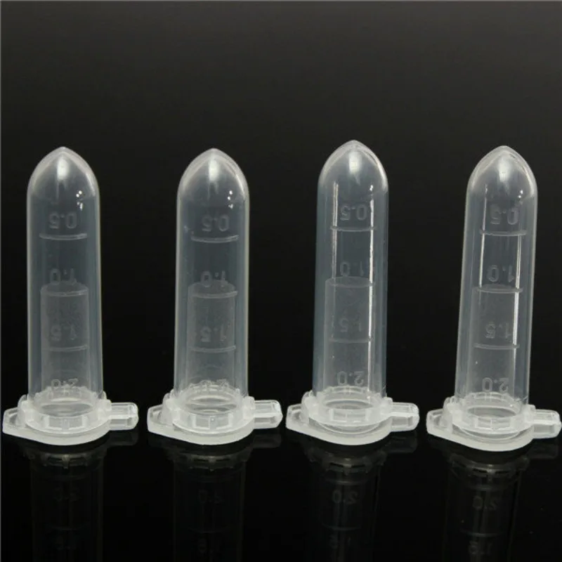 أنبوب الطرد المركزي 2 مل EP غطاء برغي متدرج سفلي مستدير 500 قطعة لكل حزمة أداة أخذ عينات المختبر