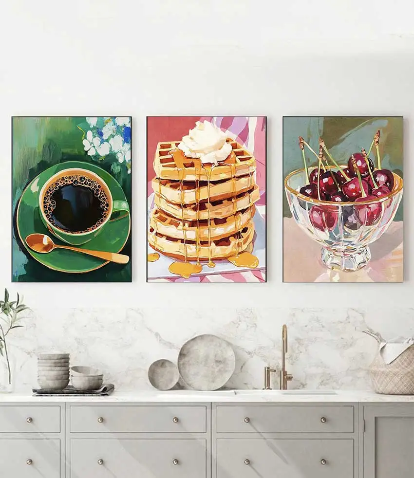 Póster de Tarro de Pepinillos, Impresión en Lienzo, Pintura para Cocina, Arte de Pared Moderno, Cuadros Decorativos para el Hogar, Regalo para Amantes de la Gastronomía, Comida Retro, Cítricos, Naranjas, Pasta