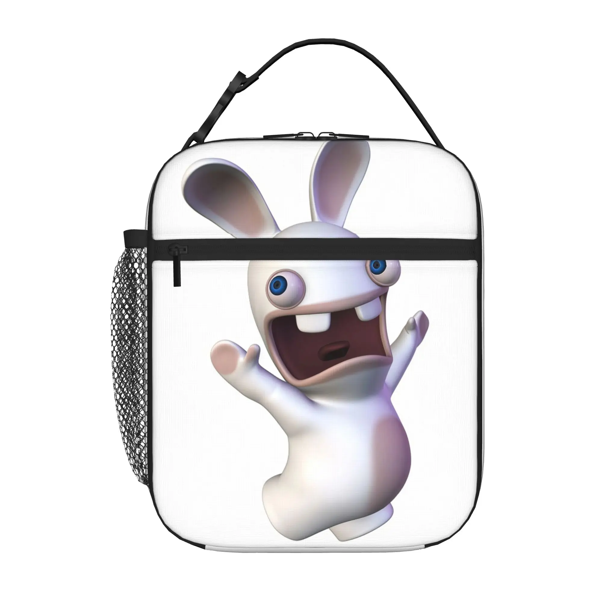 1 Piece For Students Food Container floppy Portable Pocket Raving Rabbids Zipper Closure Aluminum Foil Food Pouch For Travel