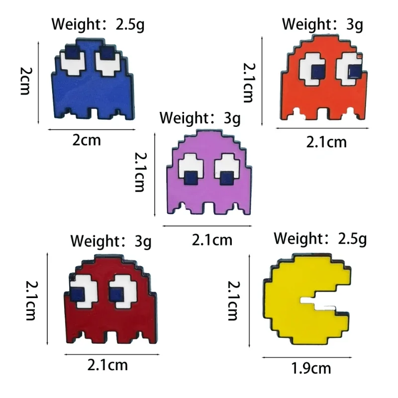 HEISSER Verkauf: Retro Pac-Man Emaille-Pins Set – Klassisches Arcade-Spiel Geister-Brosche Metall-Abzeichen für Rucksack, Kleidung, Reversnadel – Geschenk für Gamer – Detail 6