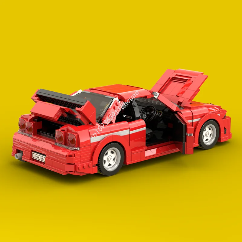 ตัวต่อ MOC นิสสัน สกายไลน์ จีทีอาร์ 1264 ชิ้น ชุดสร้างโมเดลระดับมืออาชีพ ของขวัญคริสต์มาส ของเล่นสถาปัตยกรรม ไอเดีย DIY ตัวต่อวันเกิด