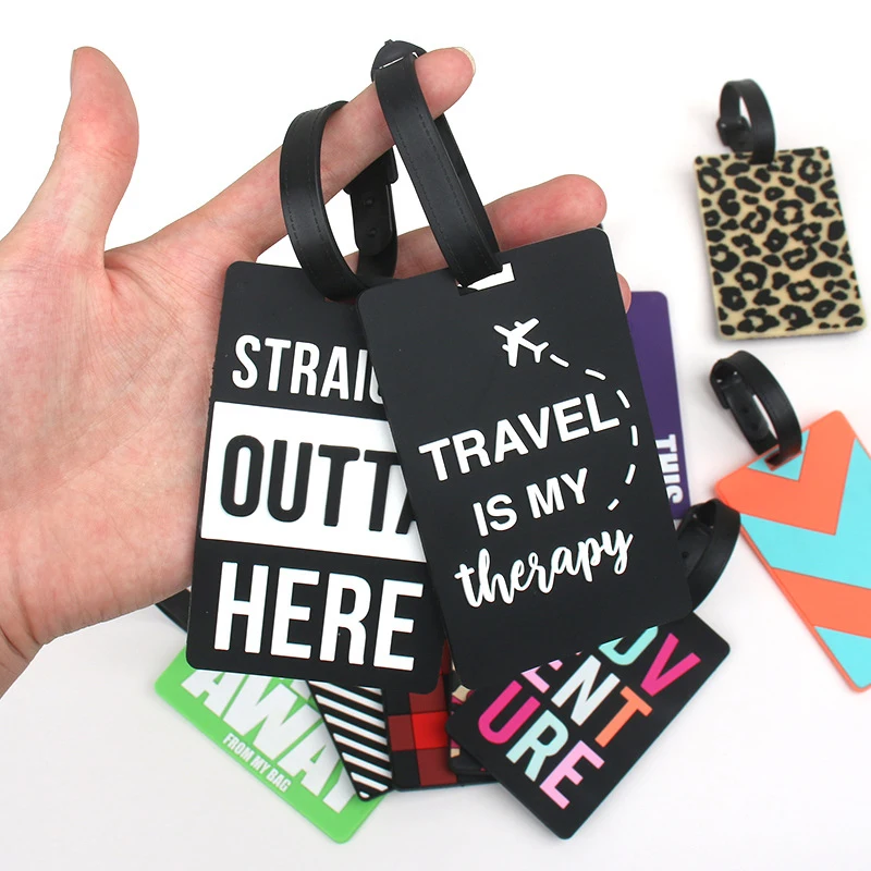 Portable Luggage Tags Suitcase ID Addres Holder Name Holder Baggage Tag PVC Label Travel Accessories Anti Lost Boarding Pass