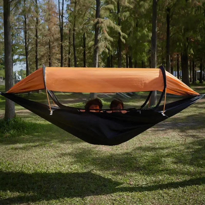 

Indoor Hammock Anti-drop Camp Hammock Chair 440lb Chair Hammock Swing Sun Protection Patio Swing Chair Tent Mode Protective Mesh