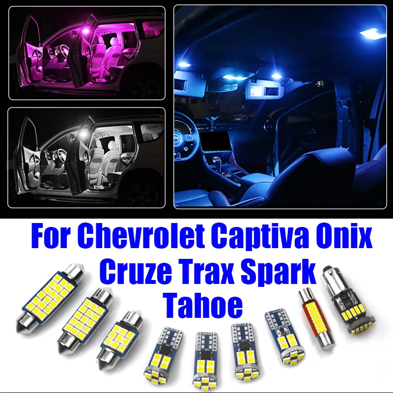 

For Chevrolet Captiva Onix Cruze Trax Spark Tahoe 2006 - 2017 2018 2019 2020 2021 2022 2023 Car LED Interior Lights Accessories