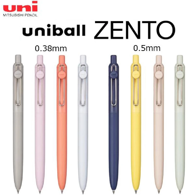 Uni-ball ZENTO UMN-ZSC05 Gel Ink Pen 0.38/0.5mm Eco-Friendly Recyclable Barrel,Quick-Dry&Anti-Smudge for Intensive Writing&Exams