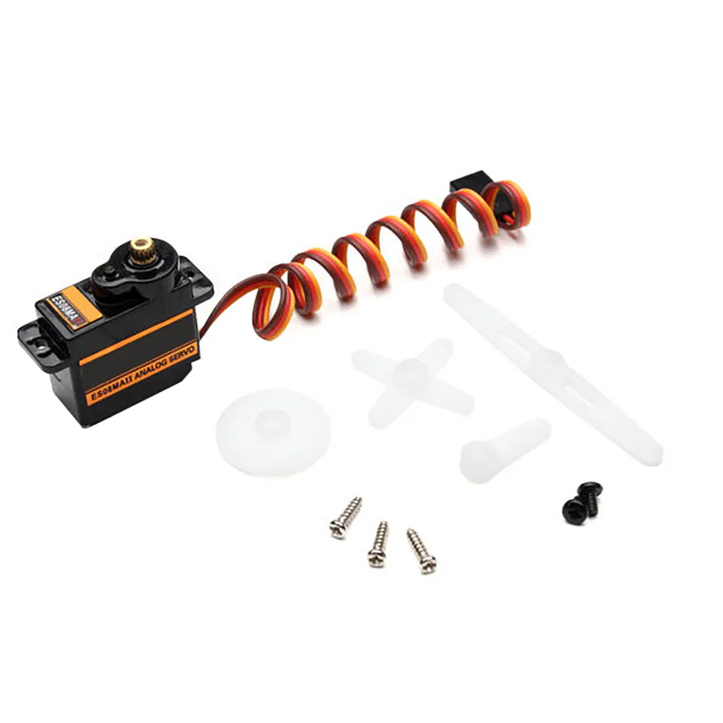 ES08MA 12 جرام/1.8 كجم/10 ثانية 180 °   البلاستيك / المعدن والعتاد مايكرو سيرفو لعبة روبوت نموذج RC الخ.