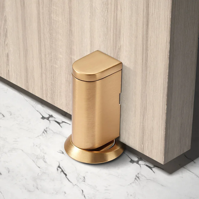 KOOJN Mechanical Windproof Door Suction Non Punching Bathroom Strong Magnetic Automatic Locking Door Stopper Invisible Suction