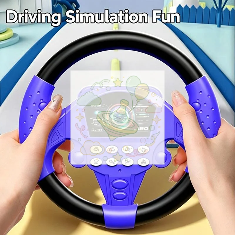 Multifunction Kids Steering Wheel Toy With Sound Effects And Suction Cups Perfect For Toddlers Car Rides Role Play