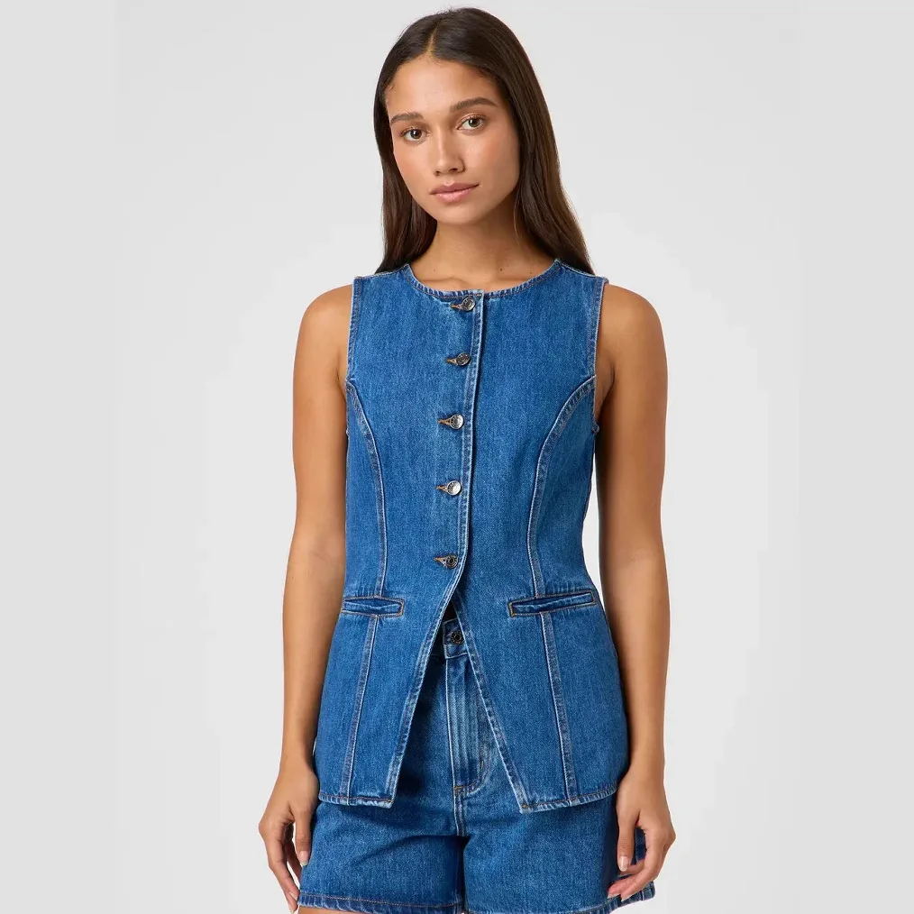 

Faionable High Waist Denim orts Set Svel Waist-Cinching Five-Quarter Length orts for Women Spring Summer Wear