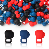 3/6/9pcs 3D Boxing Gloves Silicone Focal Beads For DIY Keychains Lanyards Pen Crafts Beaded Pen Bag Decoration Supplies Beads