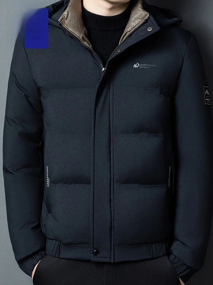 

Detachable Cap Faionable ort Men's Jaet Comfortable Warm Cotton Coat Busin Casual Loose Fit Polyester Fiber Rn