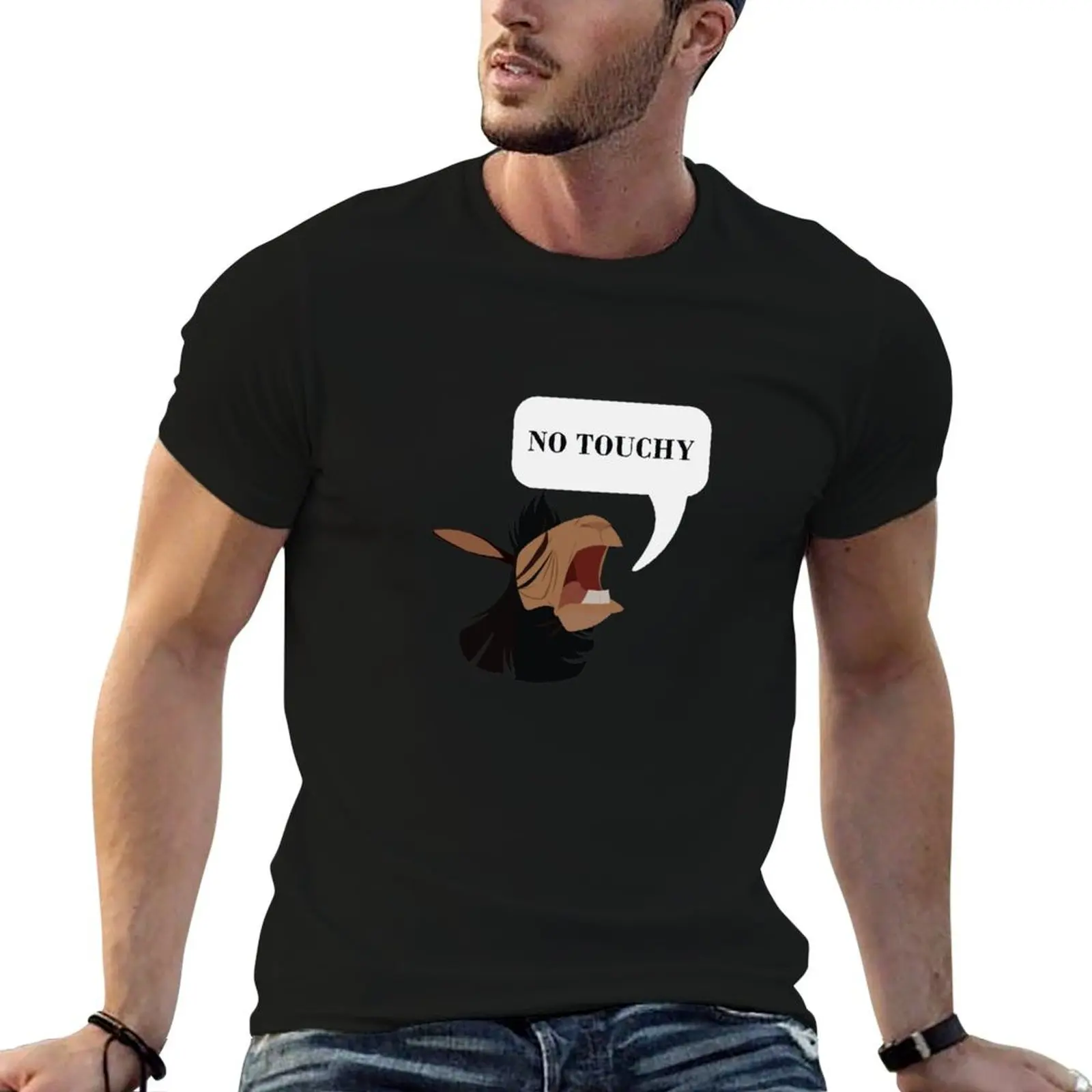 No Touchy T-Shirt essential t shirt man clothes plain black t shirts men