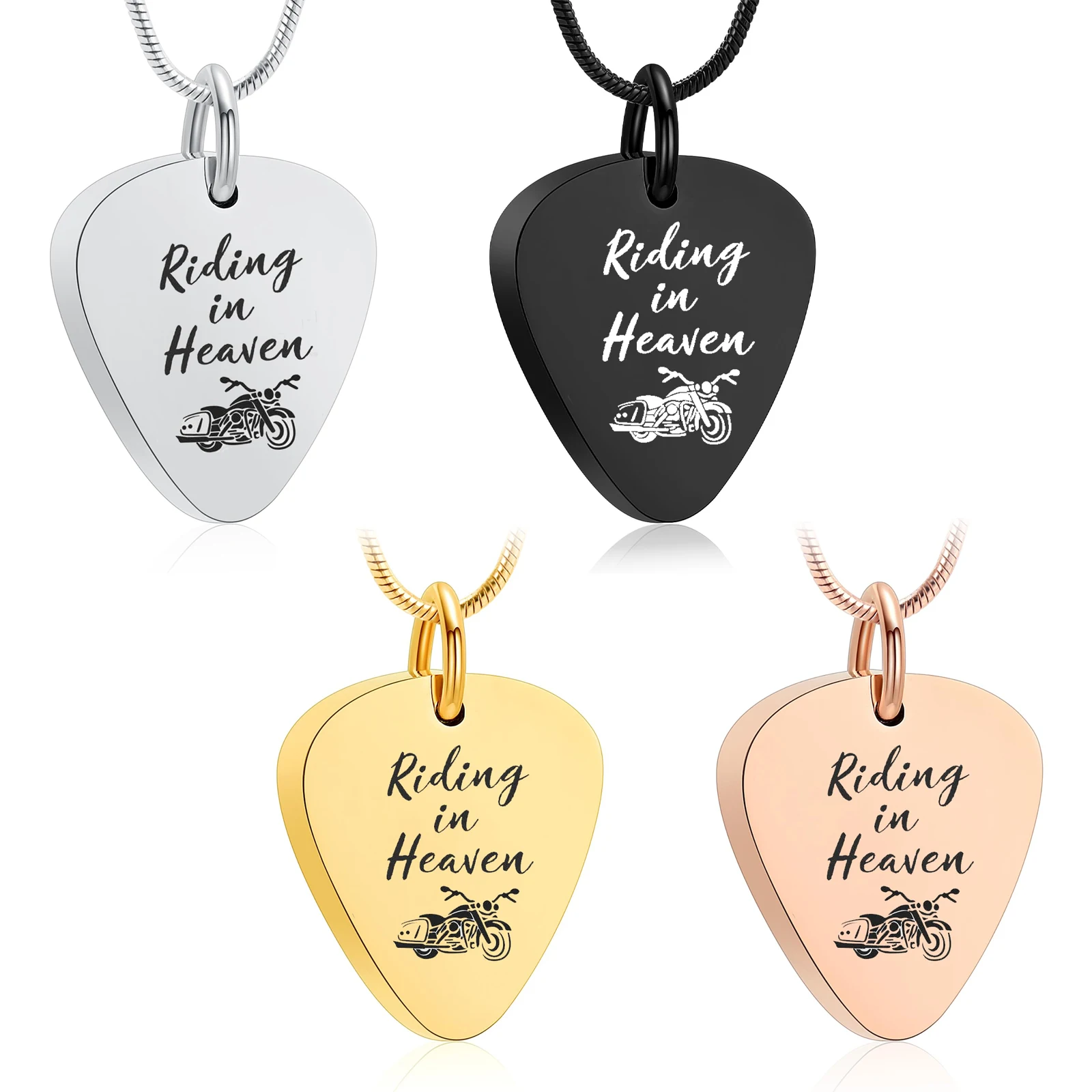 Urn Necklace for Ashes Motorcycle Cremation Jewelry Urn Pendant Riding in Heaven Memorial Ash Keepsake Jewelry for Women Men