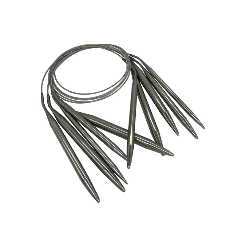 1.5-10mm Stainless Steel Circular Knitting Needles Crochet Needles For Set of Knitting hooks DIY Weaving Pins Needle Craft Tools 썸네일 2