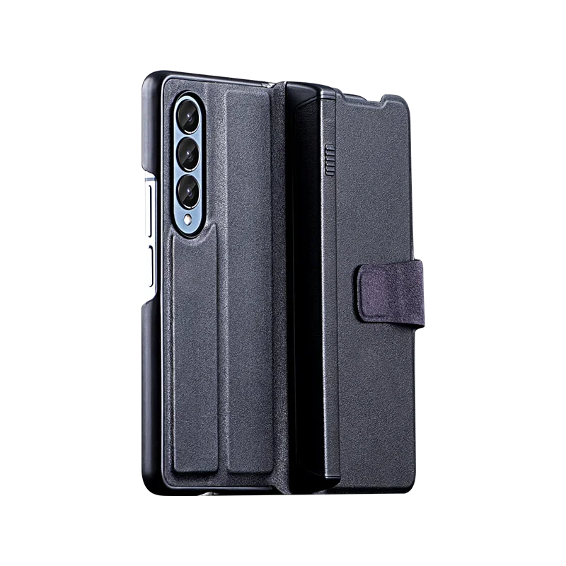 for Galaxy Z Fold 4 Wallet Case with S Pen Holder, Card Holder, Kickstand, for Women Men, Durable Leather Wallet Phone Case