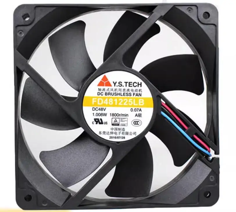 

Y.S TECH FD481225LB DC 48V 0.07A 120x120x25mm 3-Wire Server Cooling Fan