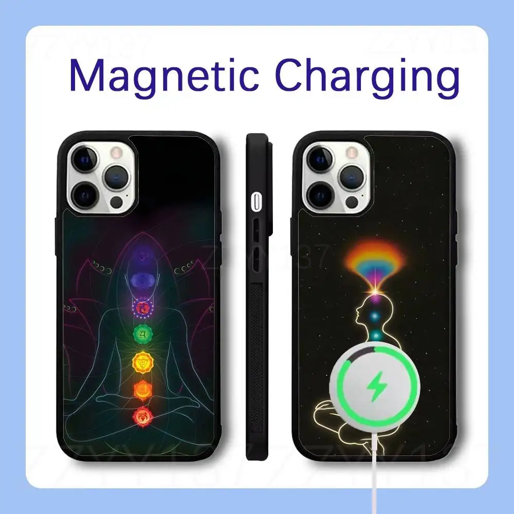 

Mandala Chakra Yoga Phone Case For iPhone 17,16,15,14,13,12,11,Pro,Max,Plus,Air,Mini,SE Magsafe Magnetic Wireless Charging