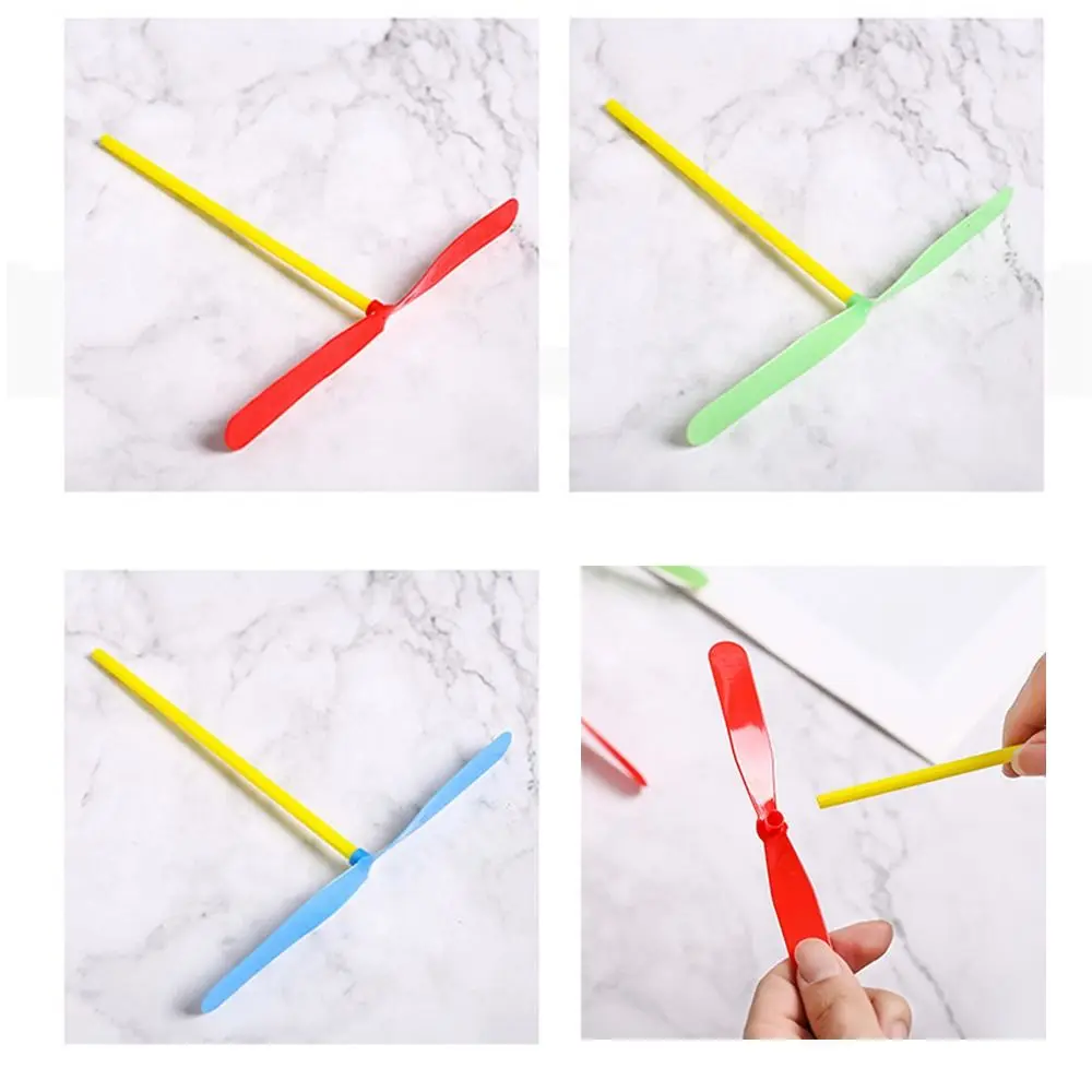 Gift Dragonfly Shape Bamboo Dragonfly Hand Push Rotating Flying Propeller Toy Flying Arrow Outdoor Games Outdoor Sports Game