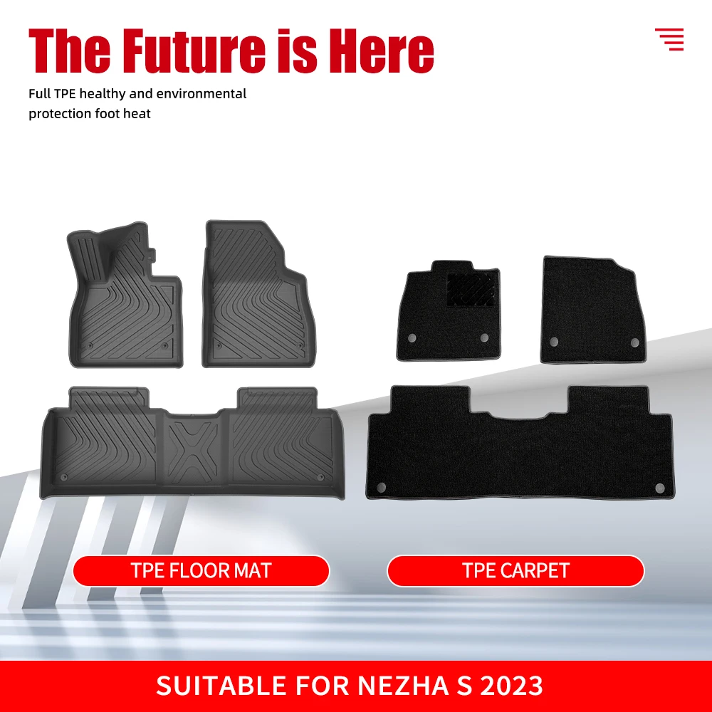 Custom All Weather Car Mats for NETA S 2023 TPE 7D Carpet Car Floor Mat Custom Waterproof Non-slip Foot Mat Auto Interior Access