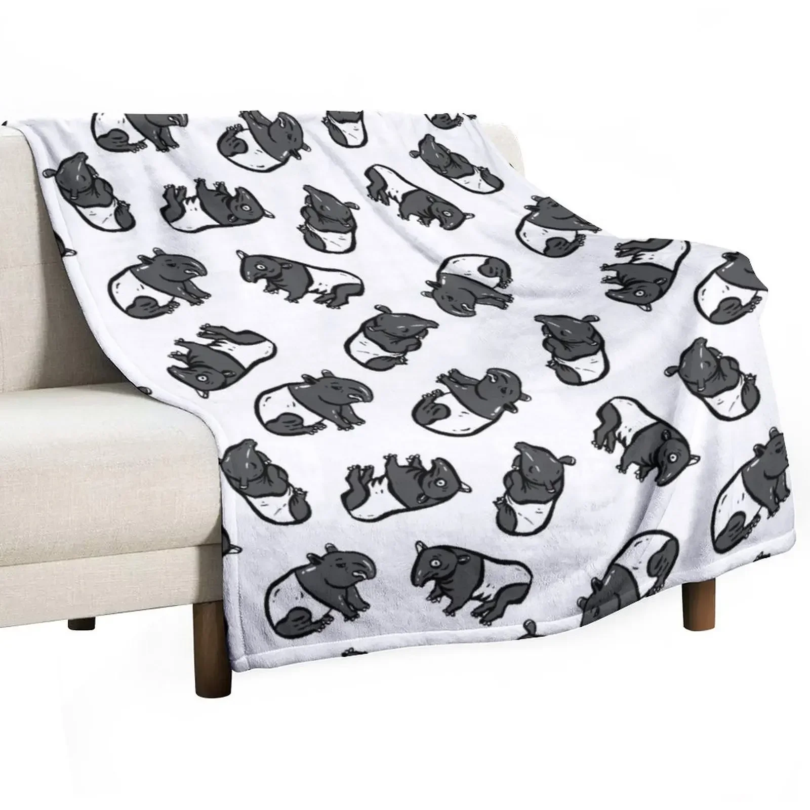 

Malayan tapir Throw Blanket heavy to sleep Thin fluffy Blankets