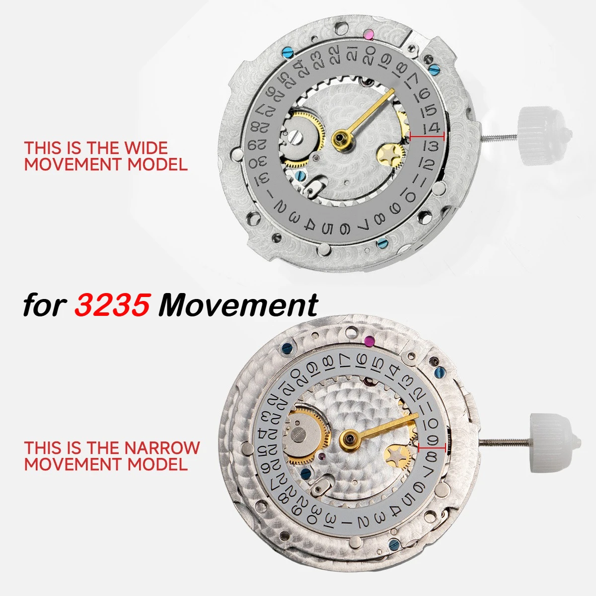 

3235 Mechanical Movement Engraved Automatic Mechanical Movement for 3235 Wide/Narrow Movement