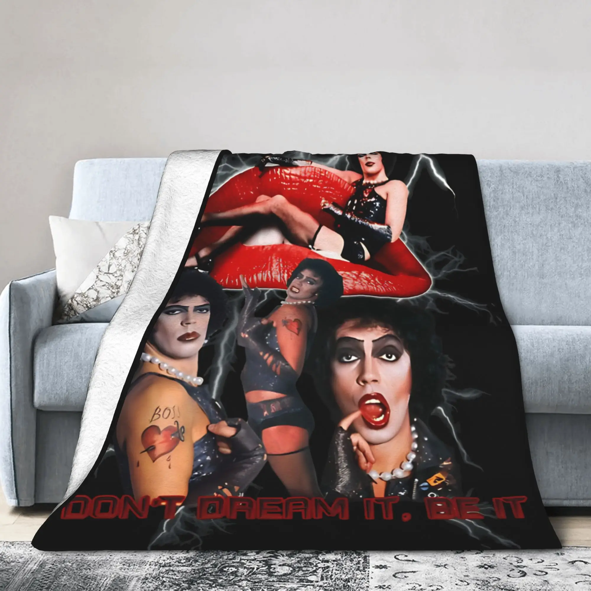 Frank Horror Movie Blankets Summer Air Conditioning The Rocky Horror Picture Show Soft Throw Blanket for Home Office Bedspreads