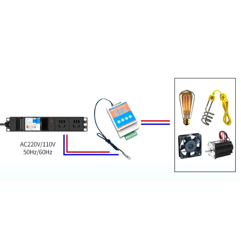 AC 110V 220V thermostat temperature control Regulator voltage cabinet FAN motor governor Speed regulation dimming controller