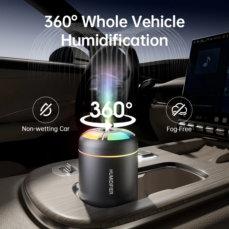 KEBIDUMEI 180ML Air Humidifier Essential Oil Purifier Aromatherapy Mist Maker Lights USB Electric Aroma Diffuser Car Accessories