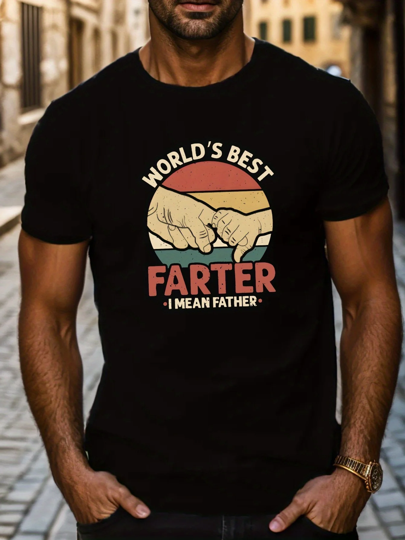 순수 코튼 남성 캐주얼 반팔 티셔츠 기하학 패턴 인쇄 반팔 티셔츠