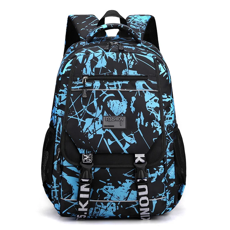 

New schoolbag junior high school students boys and girls camouflage light decompression backpack large capacity leisure backpack