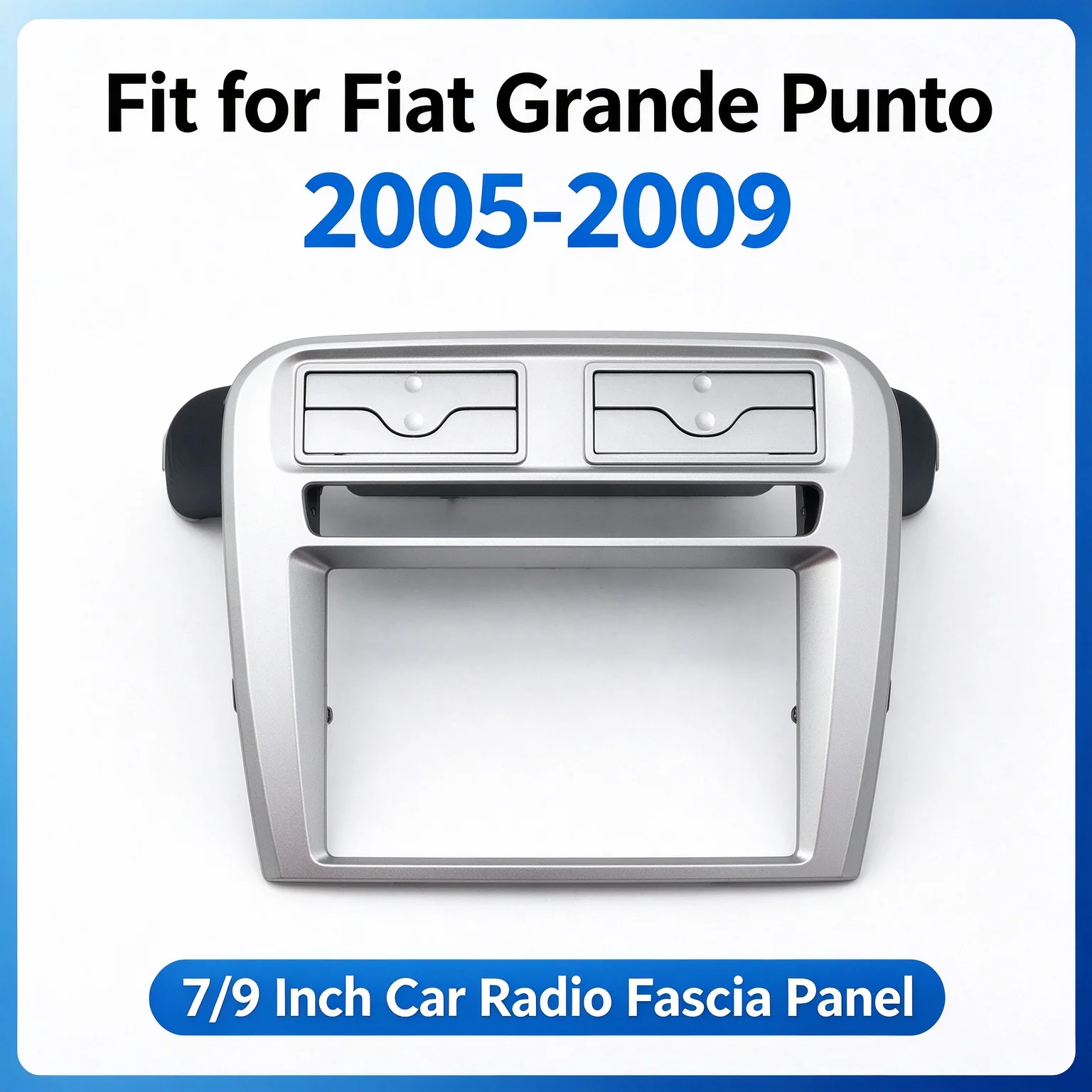 7/9 Inch Double Din Car Radio Fascia Frame for Fiat Grande Punto 2005-2009 Dash Mount Panel Trim