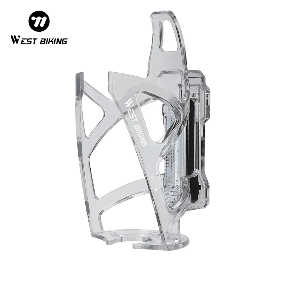 AliExpress West Biking WEST BIKING Bicycle Water Bottle Cage With Detachable Warning Light Ultralight PC Cycling Bottle Stand MTB Road Bike Accessories