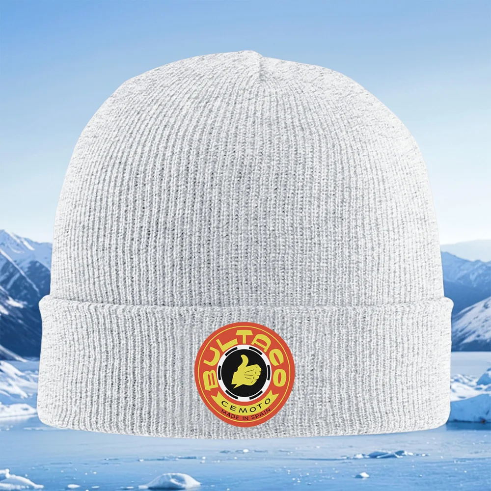 Logo main jaune avec fond noir hommes femmes unisexe tricoté chapeau bonnet pull casquette hiver thermique chaud noël extérieur Cy