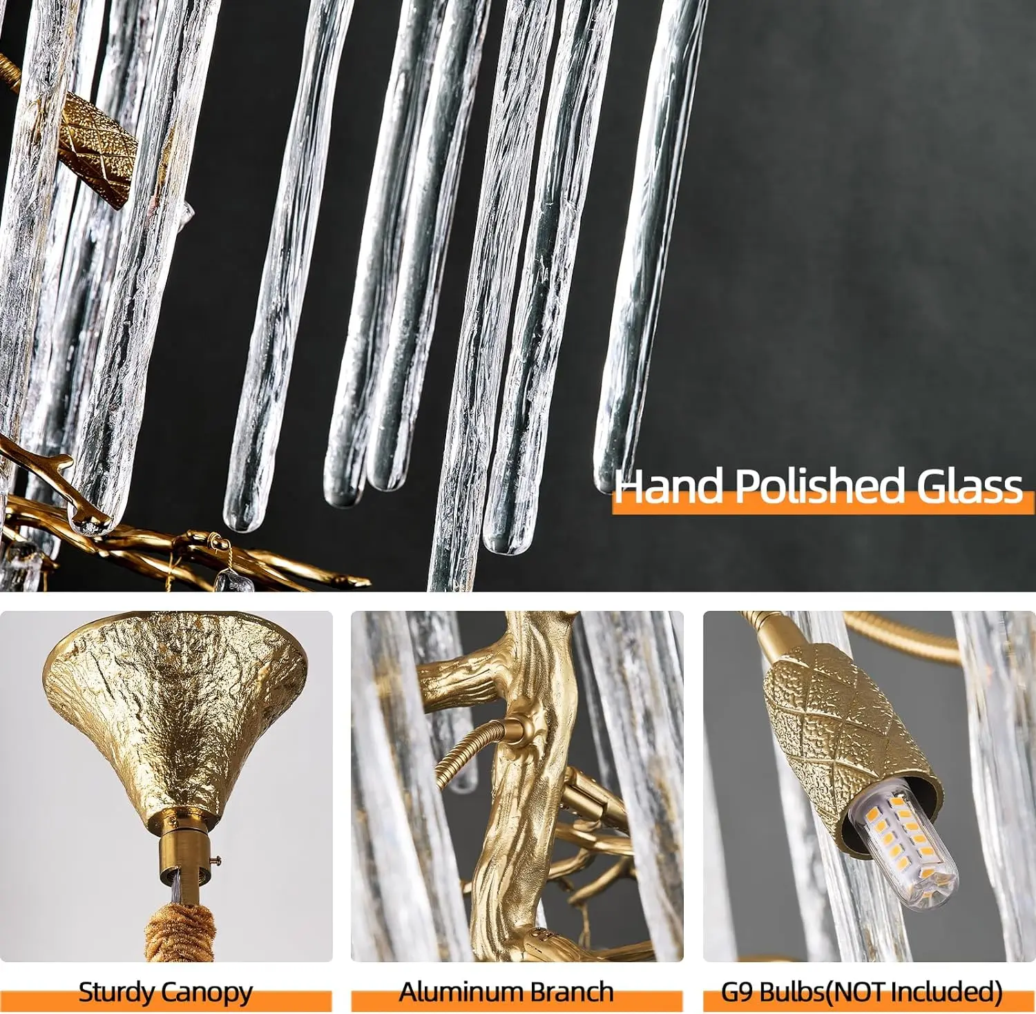 Imagem -06 - Crystal Tree Branch Lustre para Foyer Lustre de Teto Alto Lustres de Escada de Ouro Lustres de Teto de Luxo