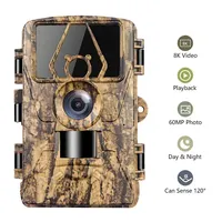 PR801 60MP Outdoor WIFI Hunting Trail Camera APP Control 8K Night Vision Motion Infrared Detection Wildlife Cam Photo Traps