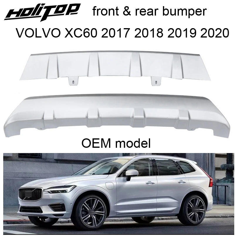 front rear bumper guard bumper protection cover skid plate for VOLVO XC60 2017 2018 2019 2020,ABS material,ISO9001 quality,2pcs