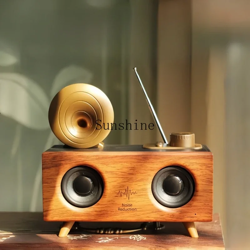 

Car B6 Wireless Bluetooth Speaker Subwoofer Portable Indoor Wooden Audio