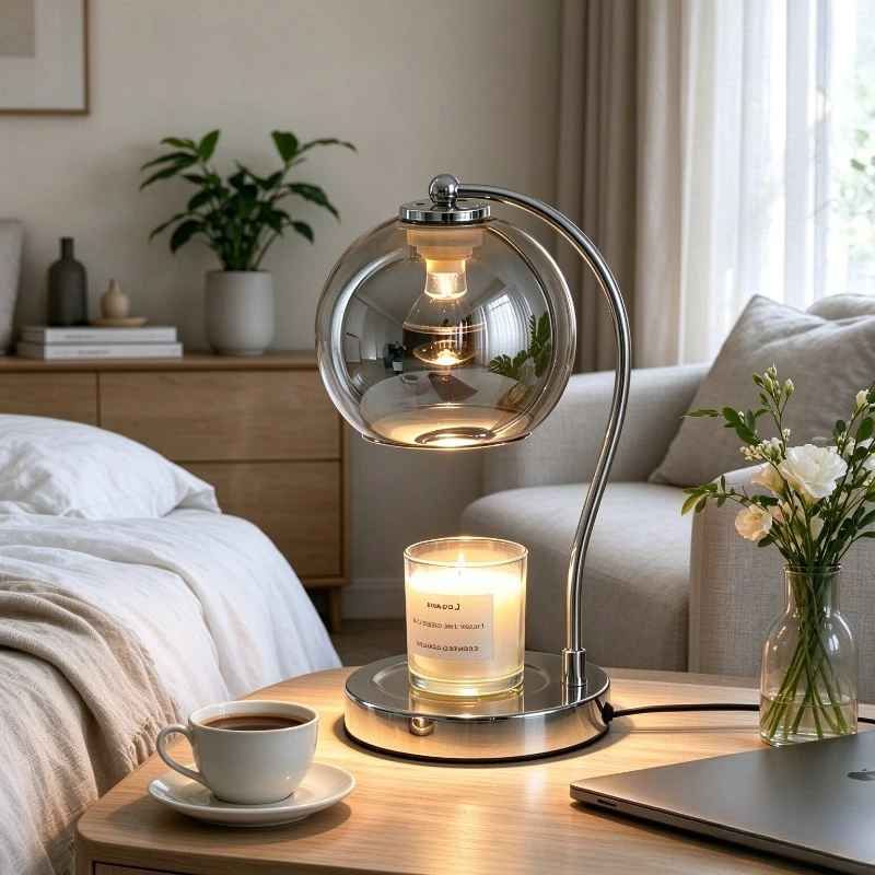 Wax Melt Lamp Vintage Aromatherapy Lily Valley Retro Candle Bedside Light Daily Useful Home Room Bedroom Niche Premium Decor