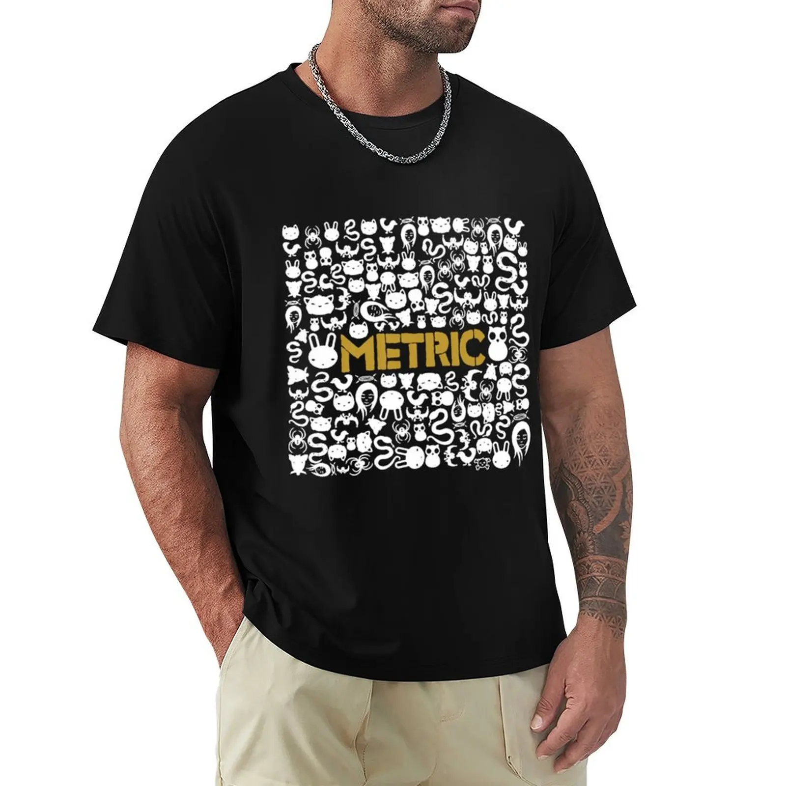 Metric Band T-Shirt Functional Casual Short Sleeve Tee