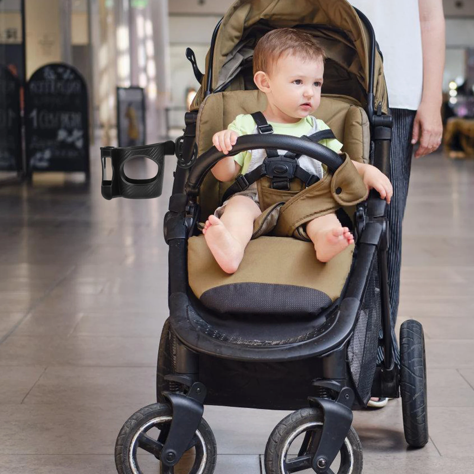 Extensor de Portavasos para Cochecito, Organizador de Botellas de Bebidas con Esquinas Redondeadas Anticolisión para Automóvil, Bicicleta, Soporte para Botellas de Agua