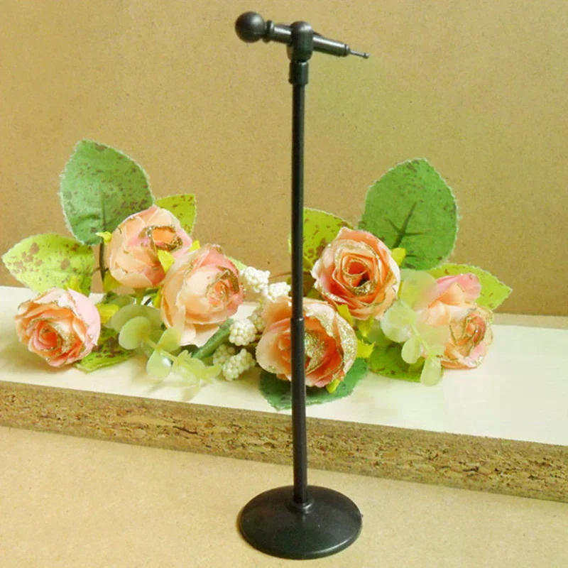 /Cna/1:12 Dollhouse Miniature Microphone Sheet Music Combination Musical Instrument Furniture Model Decor Accessory 2Pcs/Set