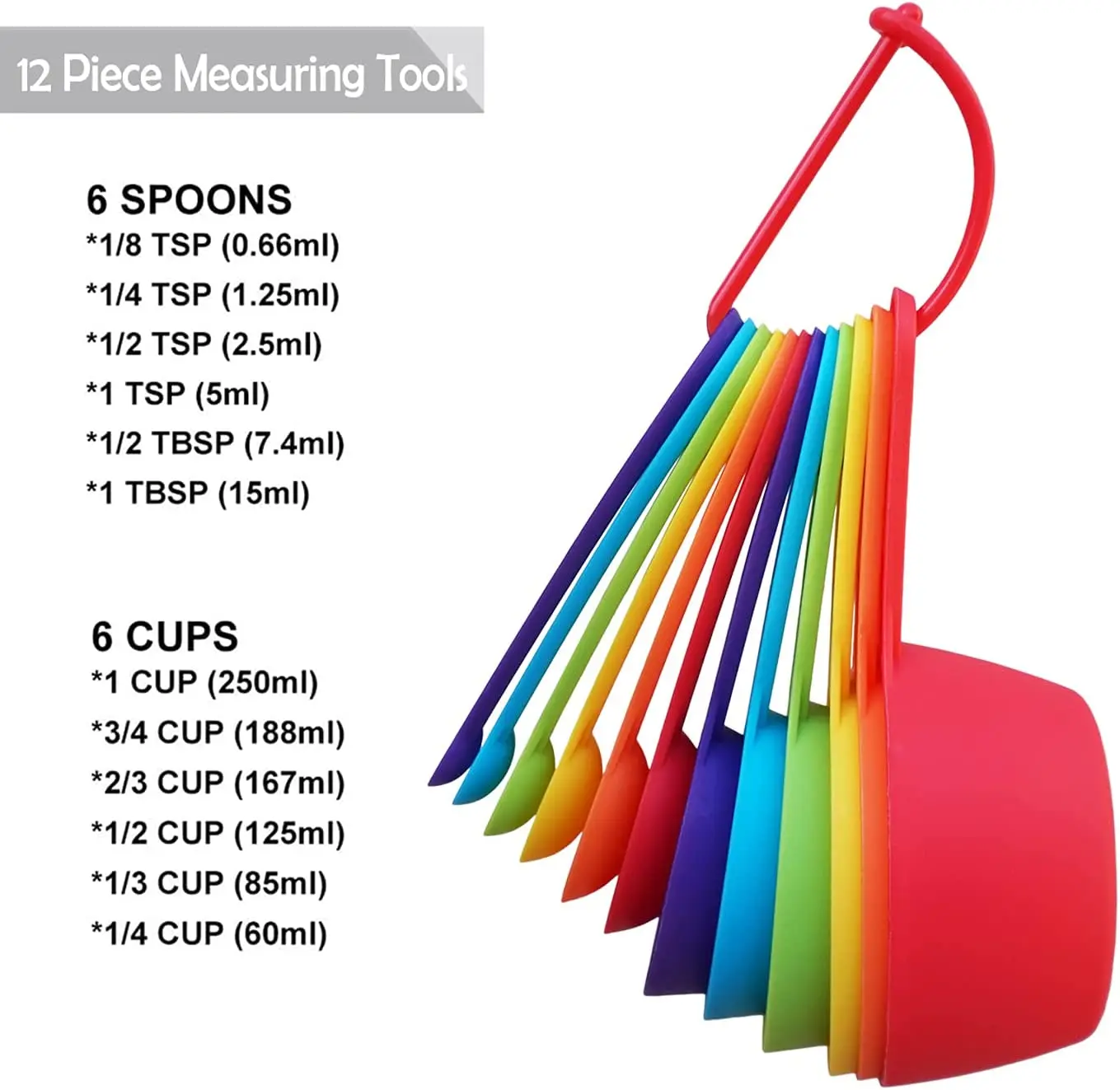 Measuring Spoon Cup Set  1 1/2 1/3 1/4   Kitchen Gadgets Bakeware Measuring Tools Scales