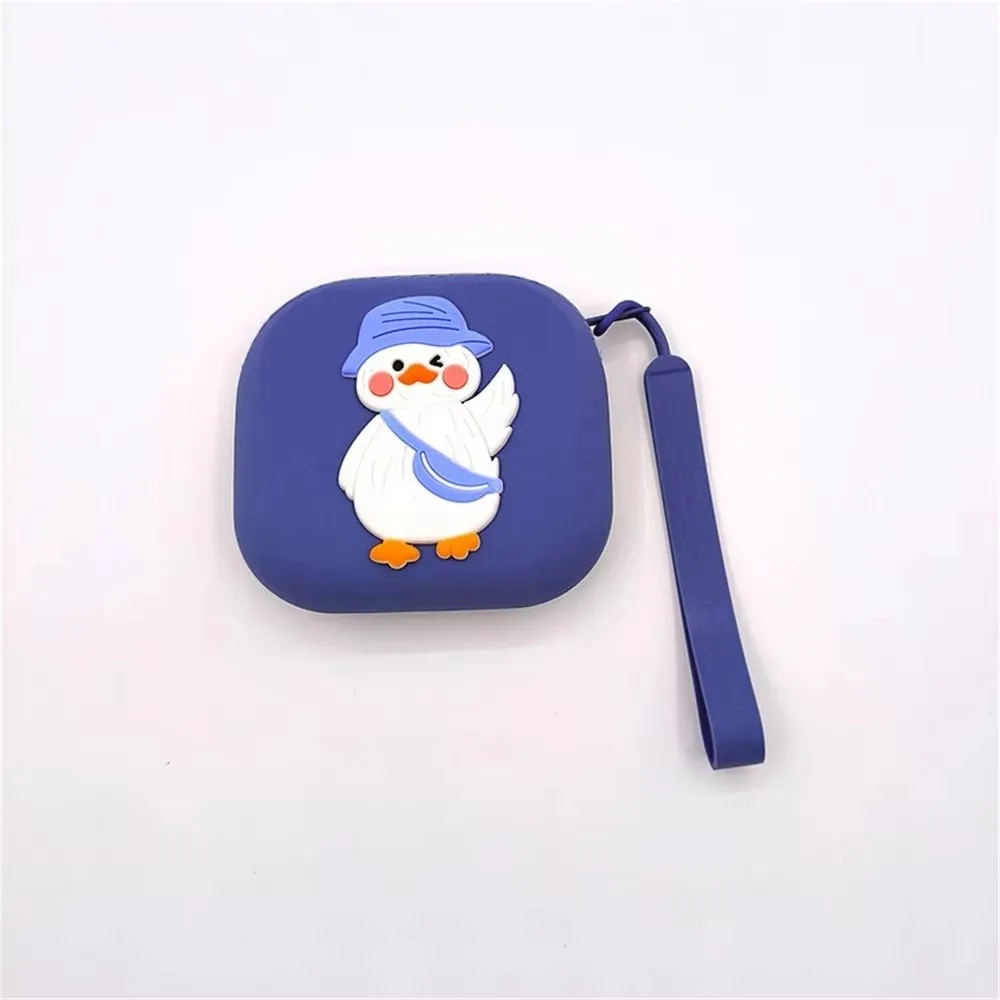 لطيف سيليكون عملة المحفظة سستة متعددة الأغراض محفظة صغيرة الكرتون بطة معصمه حقيبة يد سماعة أحمر الشفاه #2