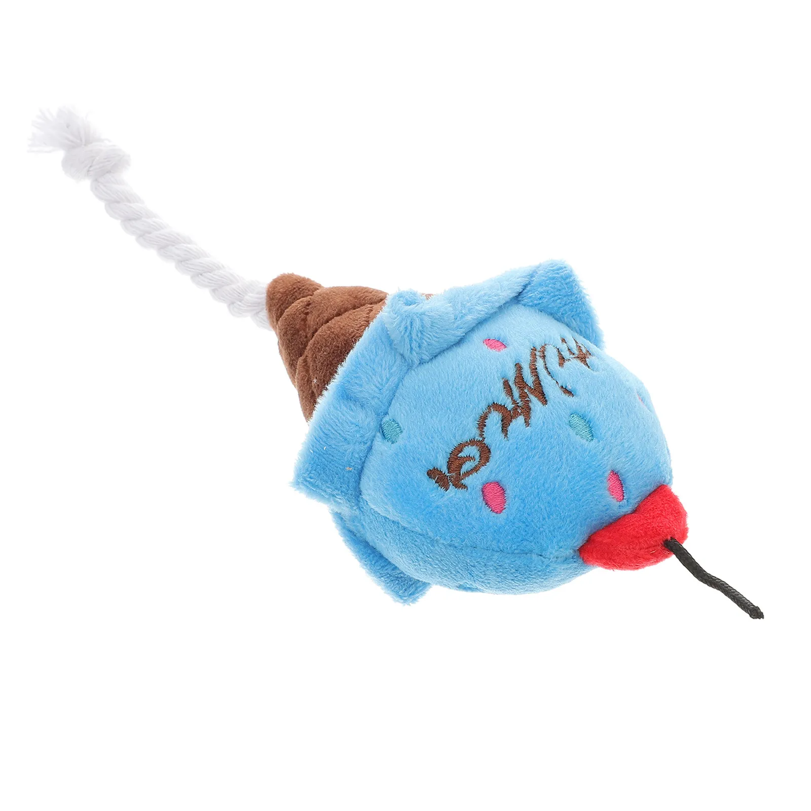 Blue Ice Cream Squeaky Pet Chew Dog Play Sound Bite Resistant Help Teeth Gum Health Lovely Dog
