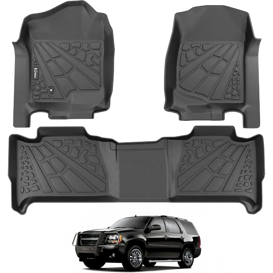 

AllWeather TPE Custom Fit Floor Liners for 20072014 Chevy Tahoe Suburban GMC Yukon Yukon XL No Hybrid Models Durable Waterproo