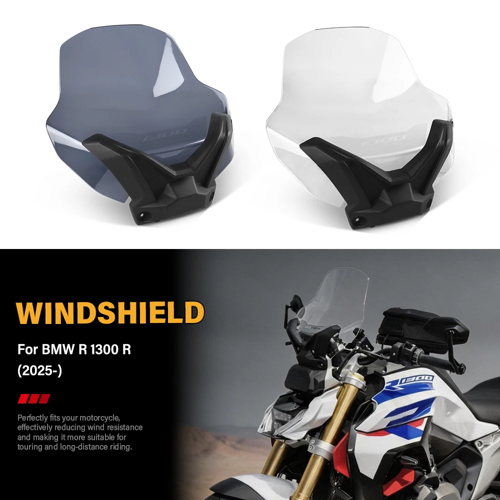 R1300R Windshield For BMW R 1300 R R1300 R 2025 2026 Motorcycle Windscreen Visor Wind Deflectors Smoke Gray Accessories