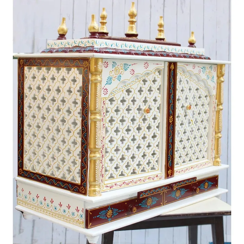 Wooden art paintings with drawers and domed sacred worship racks