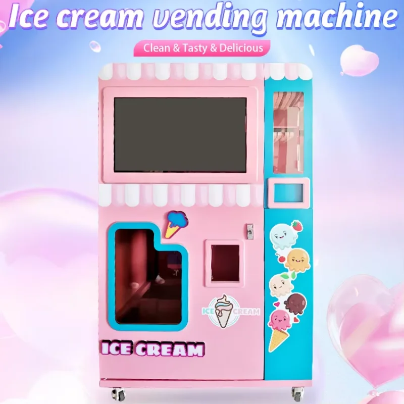 YG Hot Sale Automatic Ice Cream Vending Machine Shopping Mall Cotton Candy Machine Ice Cream Making Machine Price for Poland