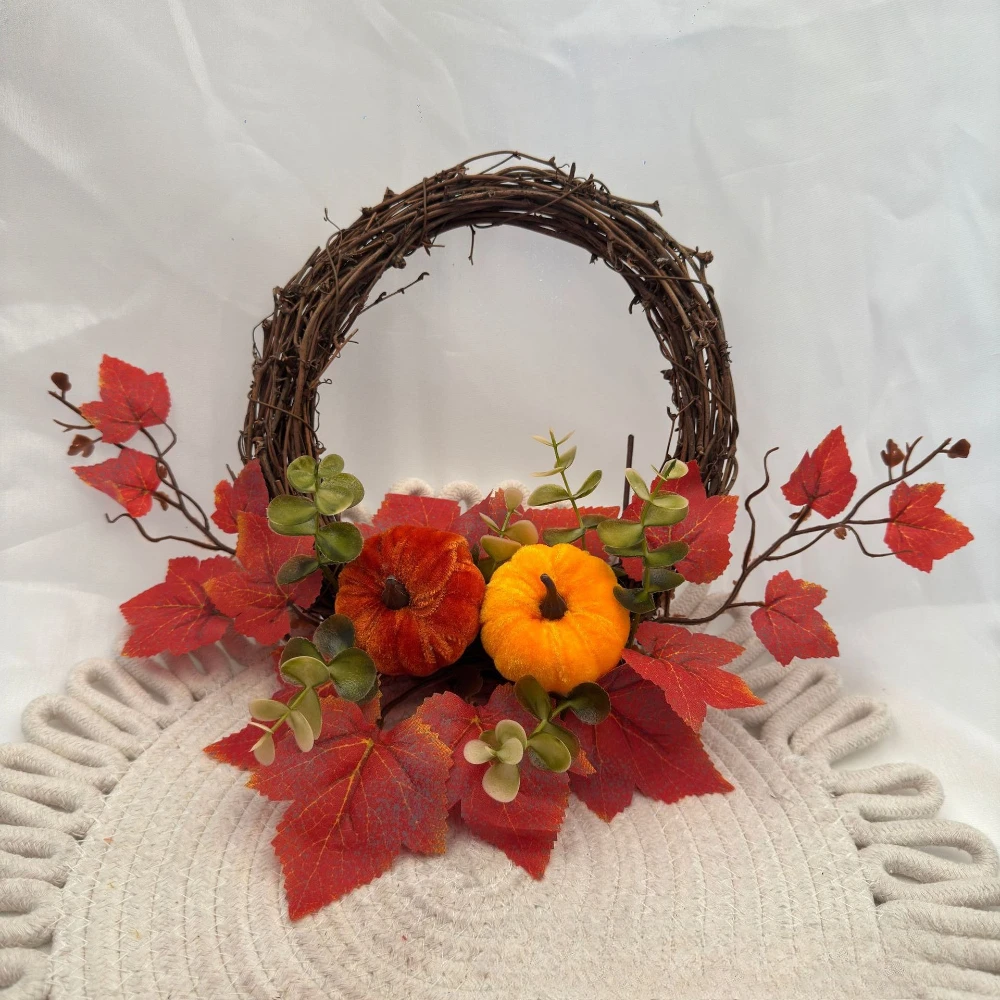 1pc Autumn Faux Red Maple Leaf - Eucalyptus Preserved recension och pris